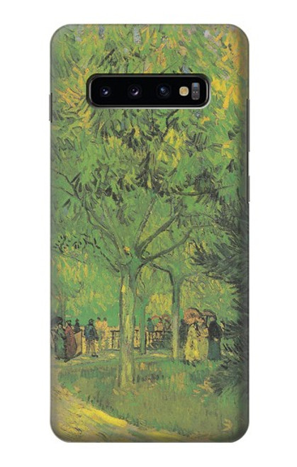 W3748 Van Gogh A Lane in a Public Garden Funda Carcasa Case y Caso Del Tirón Funda para Samsung Galaxy S10 Plus