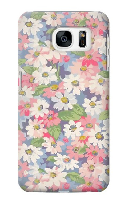 W3688 Floral Flower Art Pattern Funda Carcasa Case y Caso Del Tirón Funda para Samsung Galaxy S7