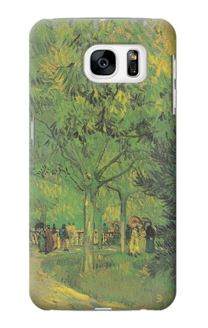 W3748 Van Gogh A Lane in a Public Garden Funda Carcasa Case y Caso Del Tirón Funda para Samsung Galaxy S7