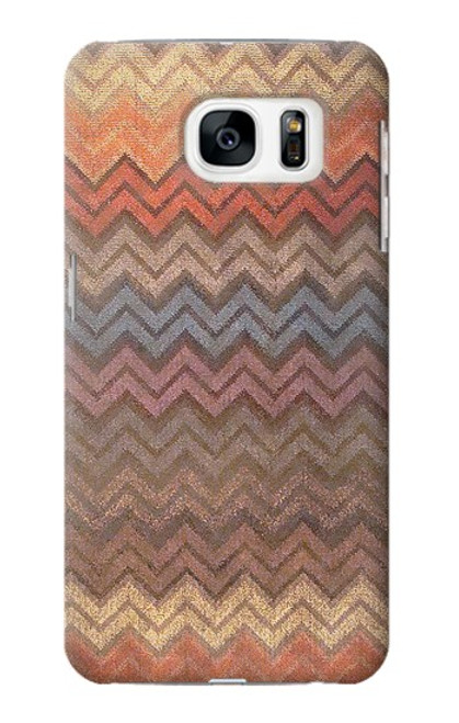 W3752 Zigzag Fabric Pattern Graphic Printed Funda Carcasa Case y Caso Del Tirón Funda para Samsung Galaxy S7