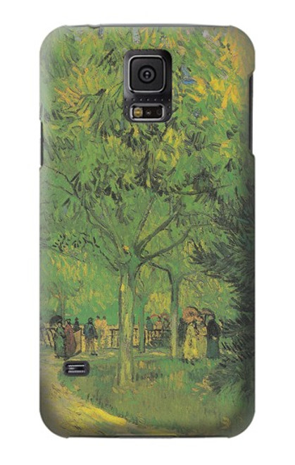 W3748 Van Gogh A Lane in a Public Garden Funda Carcasa Case y Caso Del Tirón Funda para Samsung Galaxy S5