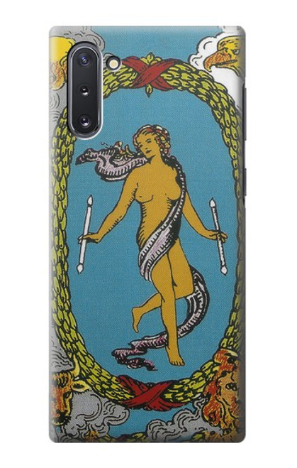 W3746 Tarot Card The World Funda Carcasa Case y Caso Del Tirón Funda para Samsung Galaxy Note 10