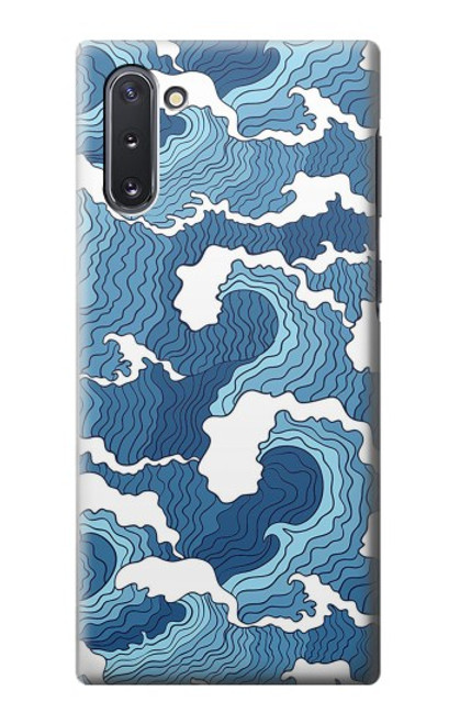 W3751 Wave Pattern Funda Carcasa Case y Caso Del Tirón Funda para Samsung Galaxy Note 10