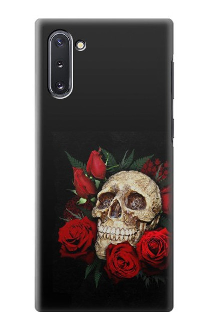 W3753 Dark Gothic Goth Skull Roses Funda Carcasa Case y Caso Del Tirón Funda para Samsung Galaxy Note 10