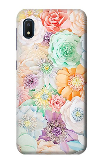 W3705 Pastel Floral Flower Funda Carcasa Case y Caso Del Tirón Funda para Samsung Galaxy A10e
