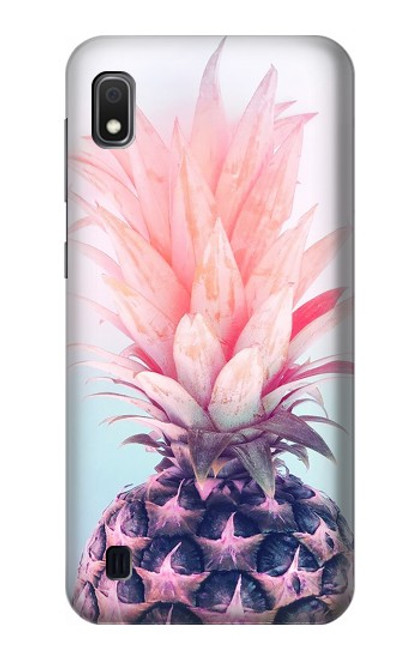 W3711 Pink Pineapple Funda Carcasa Case y Caso Del Tirón Funda para Samsung Galaxy A10