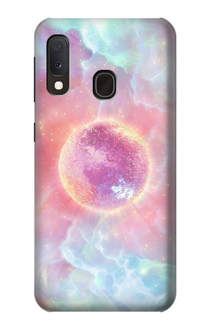 W3709 Pink Galaxy Funda Carcasa Case y Caso Del Tirón Funda para Samsung Galaxy A20e