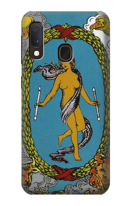 W3746 Tarot Card The World Funda Carcasa Case y Caso Del Tirón Funda para Samsung Galaxy A20e