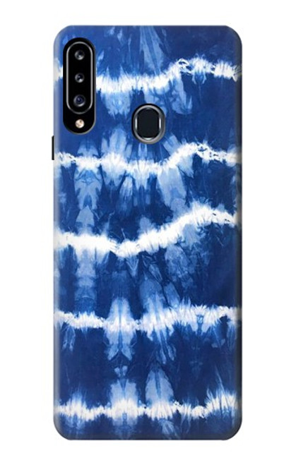 W3671 Blue Tie Dye Funda Carcasa Case y Caso Del Tirón Funda para Samsung Galaxy A20s