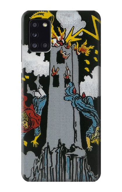 W3745 Tarot Card The Tower Funda Carcasa Case y Caso Del Tirón Funda para Samsung Galaxy A31