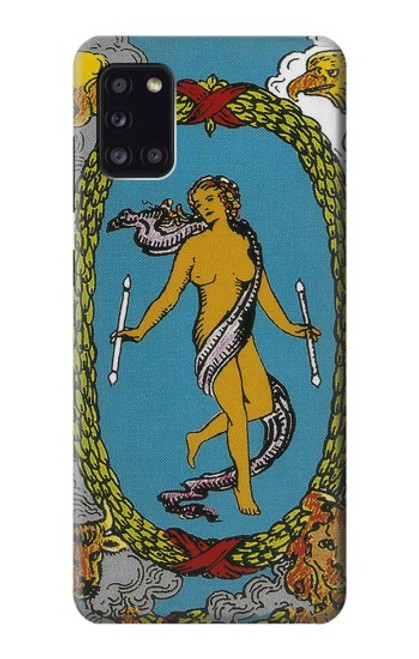 W3746 Tarot Card The World Funda Carcasa Case y Caso Del Tirón Funda para Samsung Galaxy A31