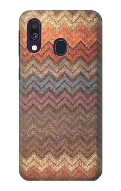 W3752 Zigzag Fabric Pattern Graphic Printed Funda Carcasa Case y Caso Del Tirón Funda para Samsung Galaxy A40