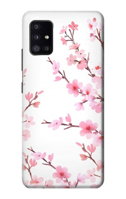 W3707 Pink Cherry Blossom Spring Flower Funda Carcasa Case y Caso Del Tirón Funda para Samsung Galaxy A41