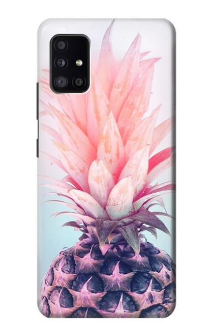 W3711 Pink Pineapple Funda Carcasa Case y Caso Del Tirón Funda para Samsung Galaxy A41