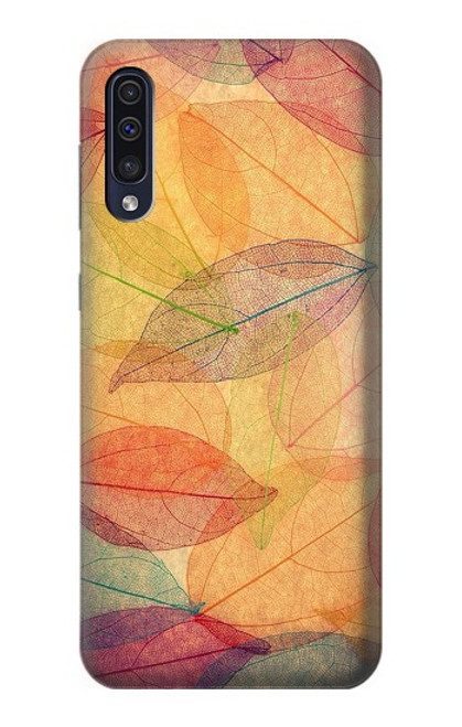 W3686 Fall Season Leaf Autumn Funda Carcasa Case y Caso Del Tirón Funda para Samsung Galaxy A50