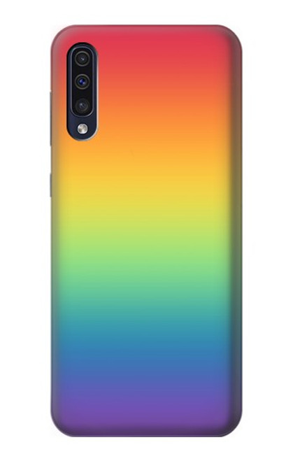 W3698 LGBT Gradient Pride Flag Funda Carcasa Case y Caso Del Tirón Funda para Samsung Galaxy A50