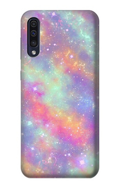 W3706 Pastel Rainbow Galaxy Pink Sky Funda Carcasa Case y Caso Del Tirón Funda para Samsung Galaxy A50