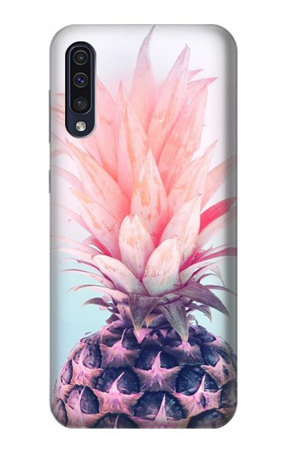 W3711 Pink Pineapple Funda Carcasa Case y Caso Del Tirón Funda para Samsung Galaxy A50