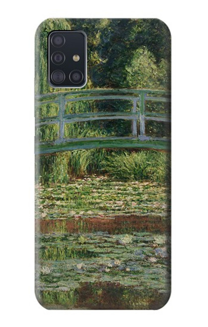 W3674 Claude Monet Footbridge and Water Lily Pool Funda Carcasa Case y Caso Del Tirón Funda para Samsung Galaxy A51 5G