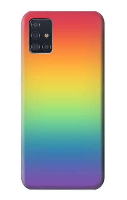 W3698 LGBT Gradient Pride Flag Funda Carcasa Case y Caso Del Tirón Funda para Samsung Galaxy A51 5G