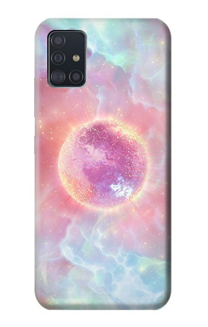 W3709 Pink Galaxy Funda Carcasa Case y Caso Del Tirón Funda para Samsung Galaxy A51 5G