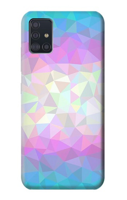 W3747 Trans Flag Polygon Funda Carcasa Case y Caso Del Tirón Funda para Samsung Galaxy A51 5G