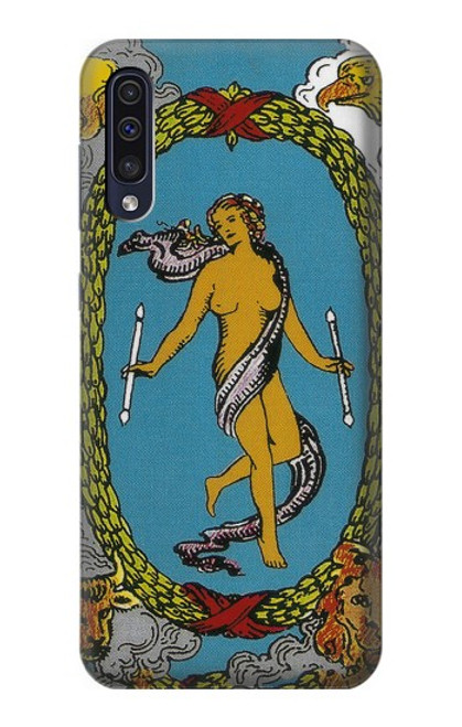 W3746 Tarot Card The World Funda Carcasa Case y Caso Del Tirón Funda para Samsung Galaxy A70