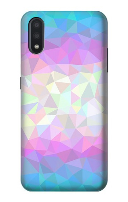 W3747 Trans Flag Polygon Funda Carcasa Case y Caso Del Tirón Funda para Samsung Galaxy A01