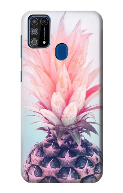 W3711 Pink Pineapple Funda Carcasa Case y Caso Del Tirón Funda para Samsung Galaxy M31