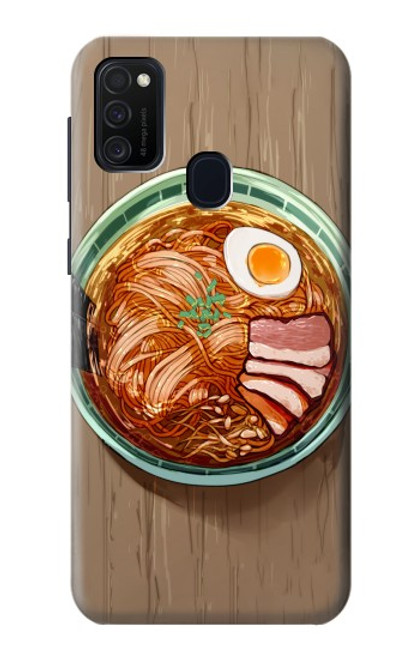 W3756 Ramen Noodles Funda Carcasa Case y Caso Del Tirón Funda para Samsung Galaxy M21
