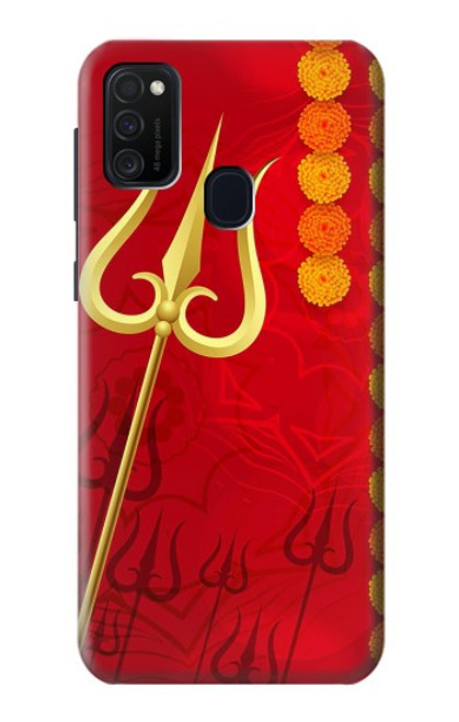 W3788 Shiv Trishul Funda Carcasa Case y Caso Del Tirón Funda para Samsung Galaxy M21