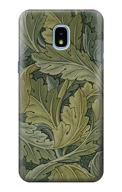 W3790 William Morris Acanthus Leaves Funda Carcasa Case y Caso Del Tirón Funda para Samsung Galaxy J3 (2018), J3 Star, J3 V 3rd Gen, J3 Orbit, J3 Achieve, Express Prime 3, Amp Prime 3