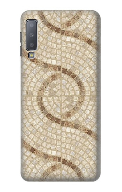 W3703 Mosaic Tiles Funda Carcasa Case y Caso Del Tirón Funda para Samsung Galaxy A7 (2018)