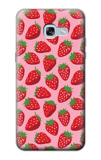 W3719 Strawberry Pattern Funda Carcasa Case y Caso Del Tirón Funda para Samsung Galaxy A5 (2017)