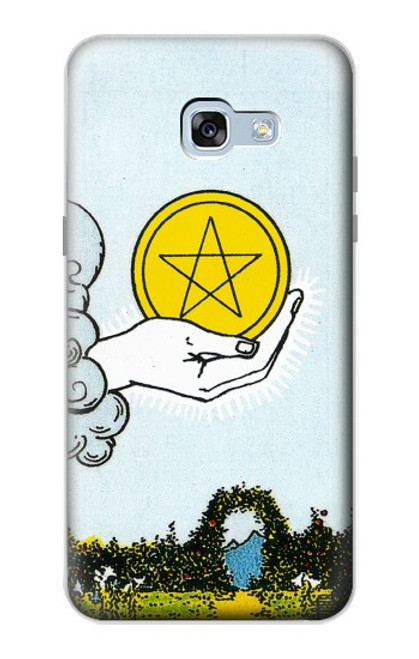 W3722 Tarot Card Ace of Pentacles Coins Funda Carcasa Case y Caso Del Tirón Funda para Samsung Galaxy A5 (2017)