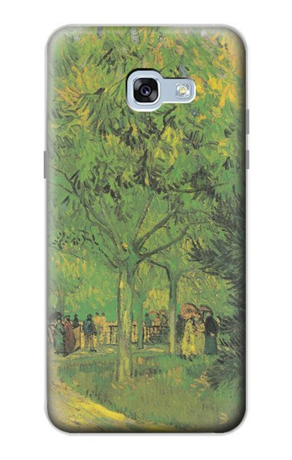 W3748 Van Gogh A Lane in a Public Garden Funda Carcasa Case y Caso Del Tirón Funda para Samsung Galaxy A5 (2017)