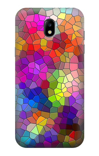 W3677 Colorful Brick Mosaics Funda Carcasa Case y Caso Del Tirón Funda para Samsung Galaxy J5 (2017) EU Version