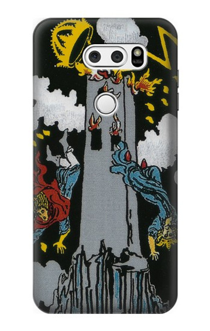 W3745 Tarot Card The Tower Funda Carcasa Case y Caso Del Tirón Funda para LG V30, LG V30 Plus, LG V30S ThinQ, LG V35, LG V35 ThinQ