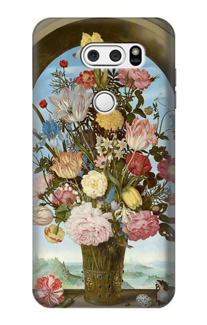 W3749 Vase of Flowers Funda Carcasa Case y Caso Del Tirón Funda para LG V30, LG V30 Plus, LG V30S ThinQ, LG V35, LG V35 ThinQ