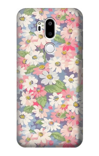 W3688 Floral Flower Art Pattern Funda Carcasa Case y Caso Del Tirón Funda para LG G7 ThinQ