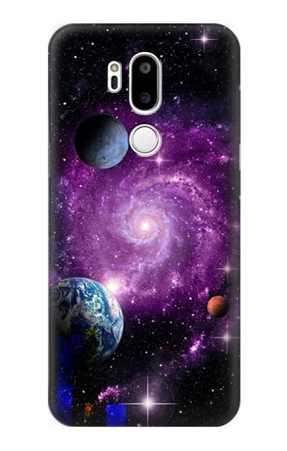 W3689 Galaxy Outer Space Planet Funda Carcasa Case y Caso Del Tirón Funda para LG G7 ThinQ