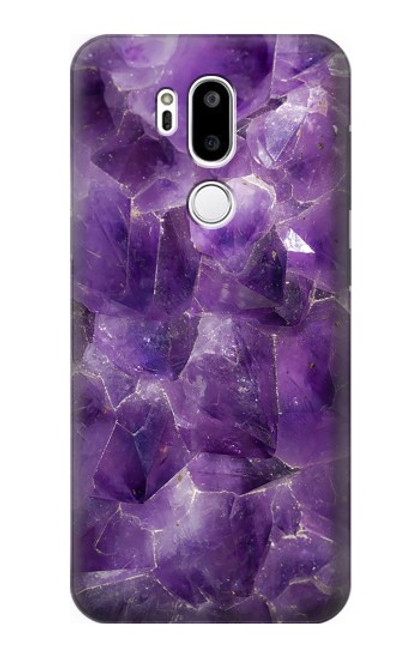 W3713 Purple Quartz Amethyst Graphic Printed Funda Carcasa Case y Caso Del Tirón Funda para LG G7 ThinQ