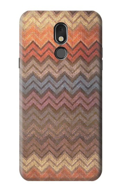 W3752 Zigzag Fabric Pattern Graphic Printed Funda Carcasa Case y Caso Del Tirón Funda para LG Stylo 5