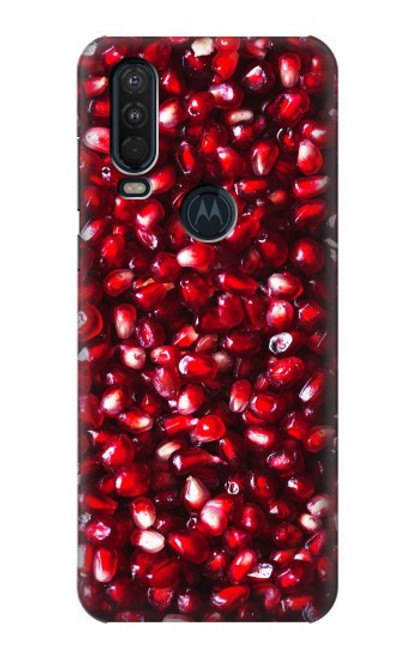 W3757 Pomegranate Funda Carcasa Case y Caso Del Tirón Funda para Motorola One Action (Moto P40 Power)