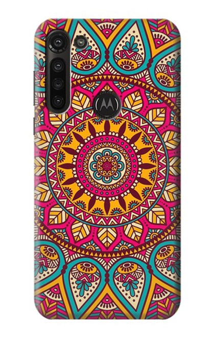 W3694 Hippie Art Pattern Funda Carcasa Case y Caso Del Tirón Funda para Motorola Moto G8 Power