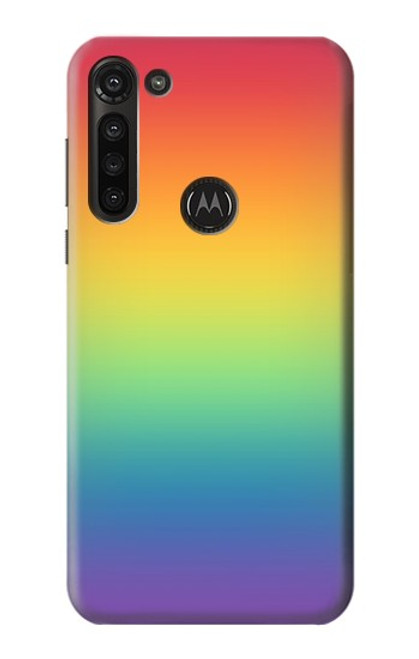 W3698 LGBT Gradient Pride Flag Funda Carcasa Case y Caso Del Tirón Funda para Motorola Moto G8 Power