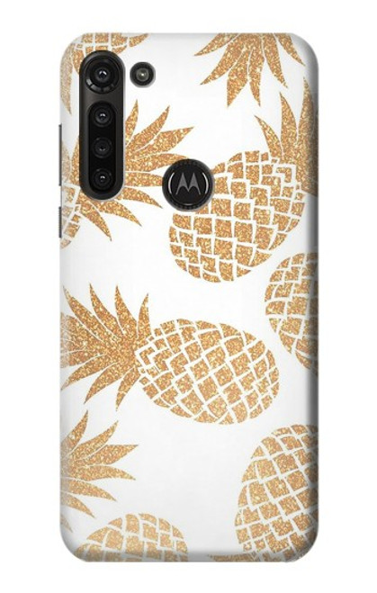 W3718 Seamless Pineapple Funda Carcasa Case y Caso Del Tirón Funda para Motorola Moto G8 Power