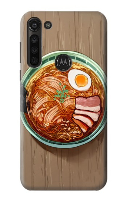 W3756 Ramen Noodles Funda Carcasa Case y Caso Del Tirón Funda para Motorola Moto G8 Power