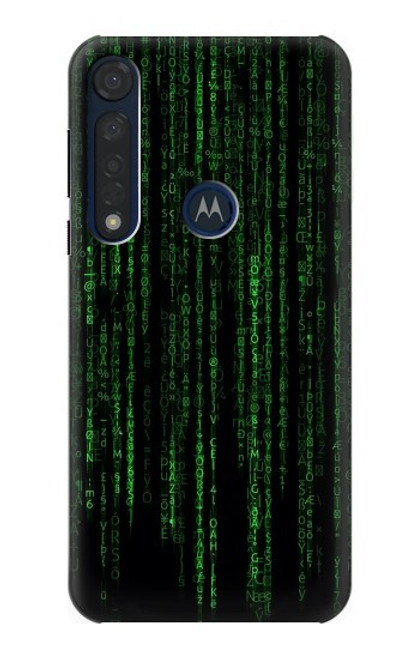 W3668 Binary Code Funda Carcasa Case y Caso Del Tirón Funda para Motorola Moto G8 Plus