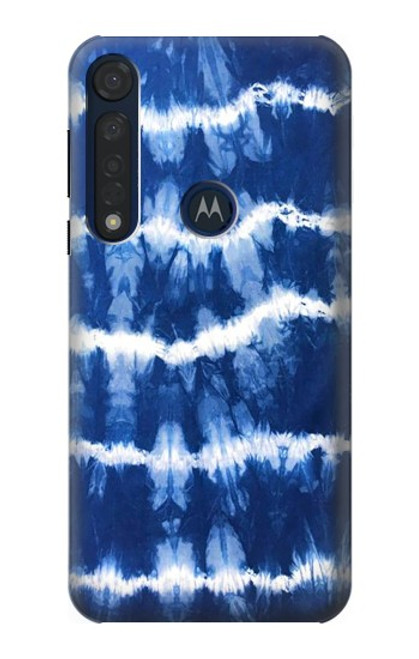 W3671 Blue Tie Dye Funda Carcasa Case y Caso Del Tirón Funda para Motorola Moto G8 Plus